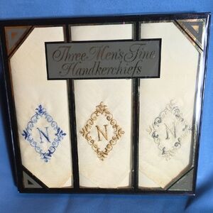 Elegant Monogrammed Handkerchief Set